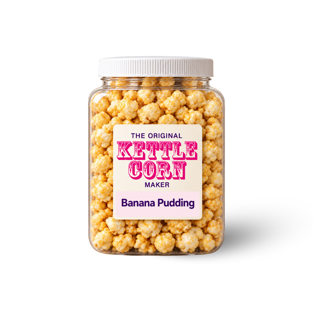 Banana Pudding one-gallon kettle corn jar