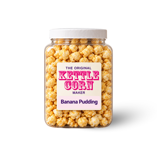 Banana Pudding one-gallon kettle corn jar