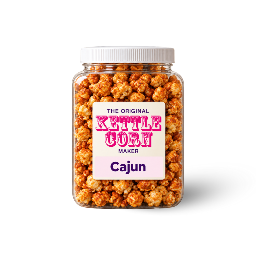 Cajun one-gallon kettle corn jar