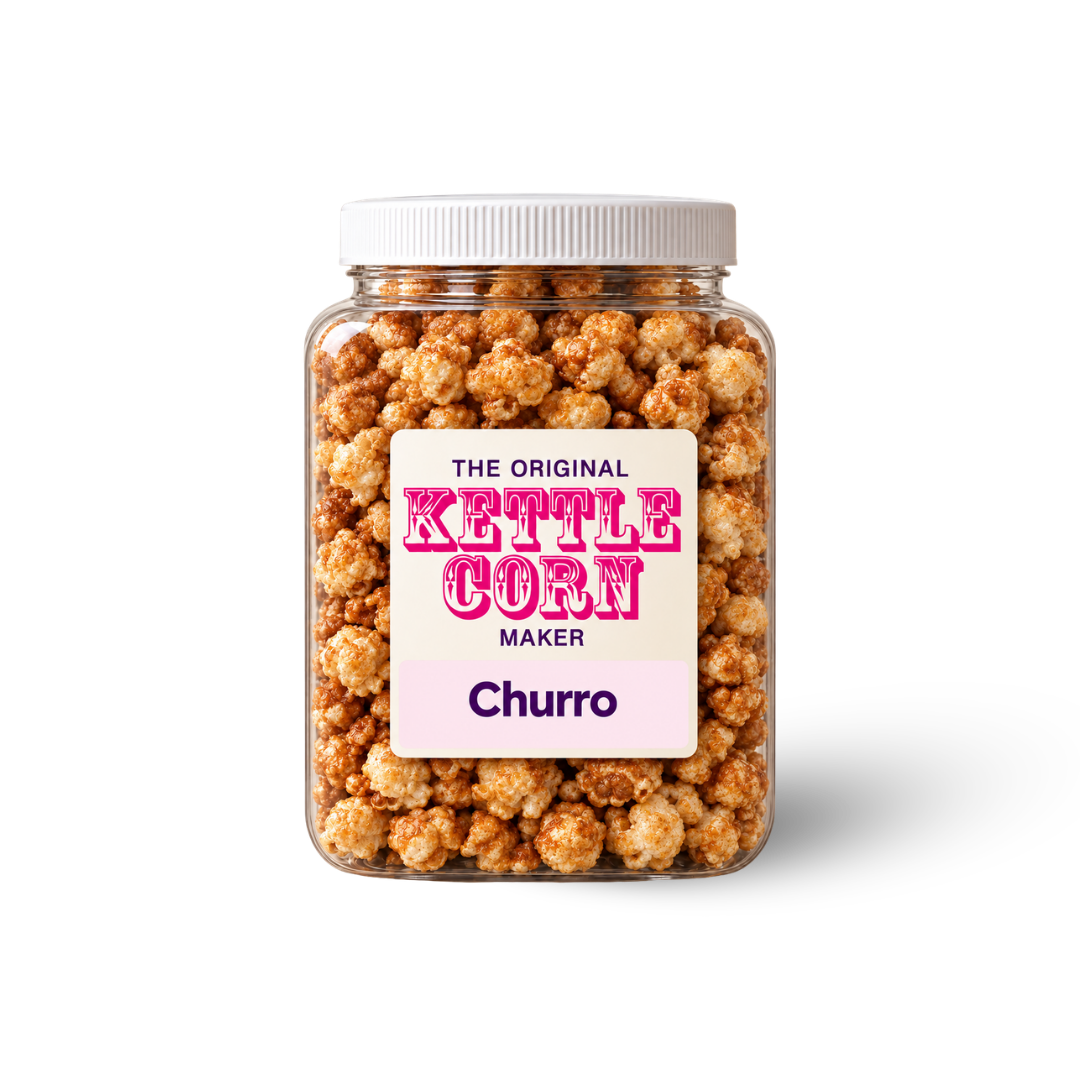 Churro one-gallon kettle corn jar