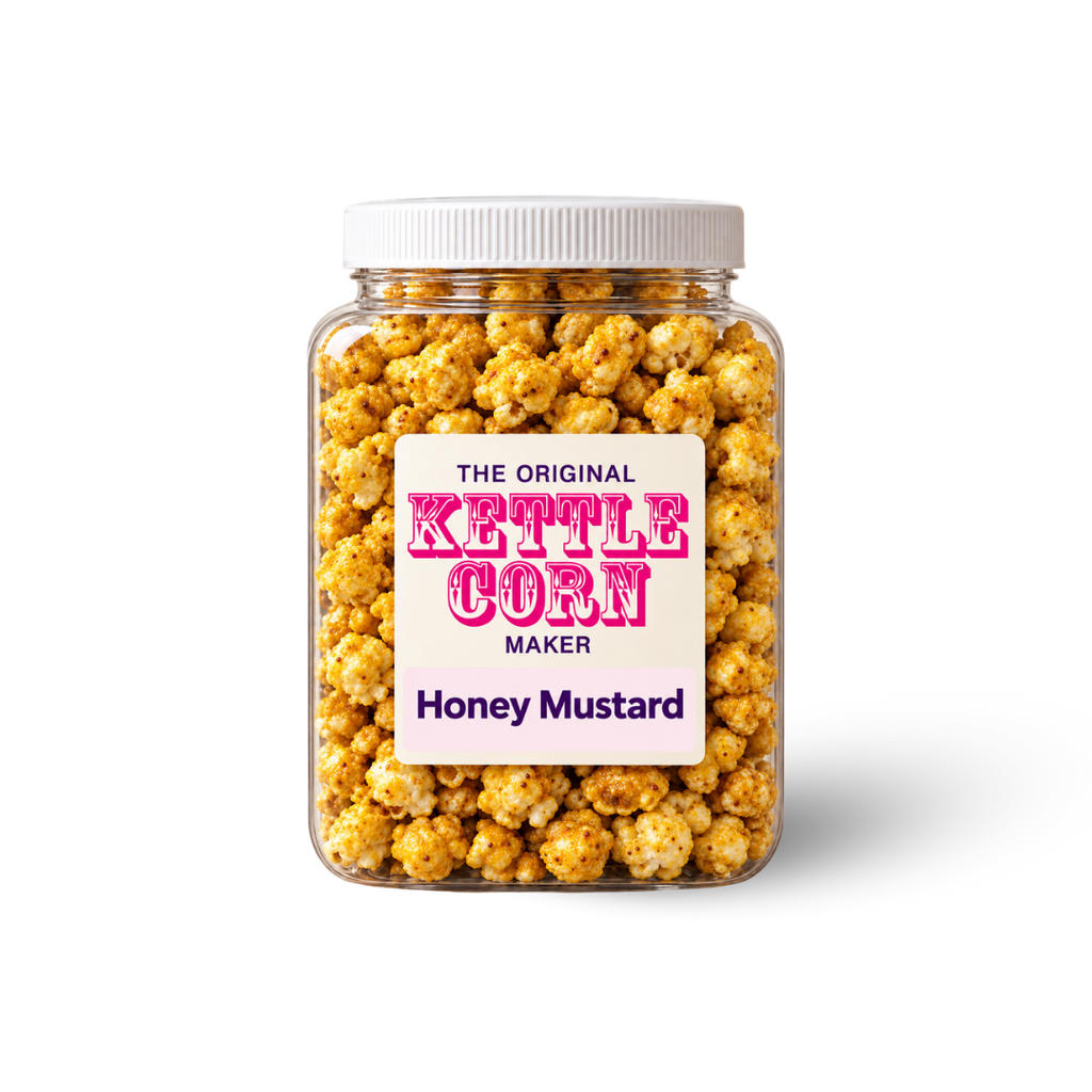Honey Mustard one-gallon kettle corn jar