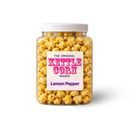 Lemon Pepper one-gallon kettle corn jar