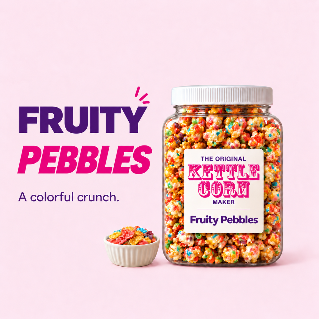 Fruity Pebbles kettle corn jar flavor spotlight