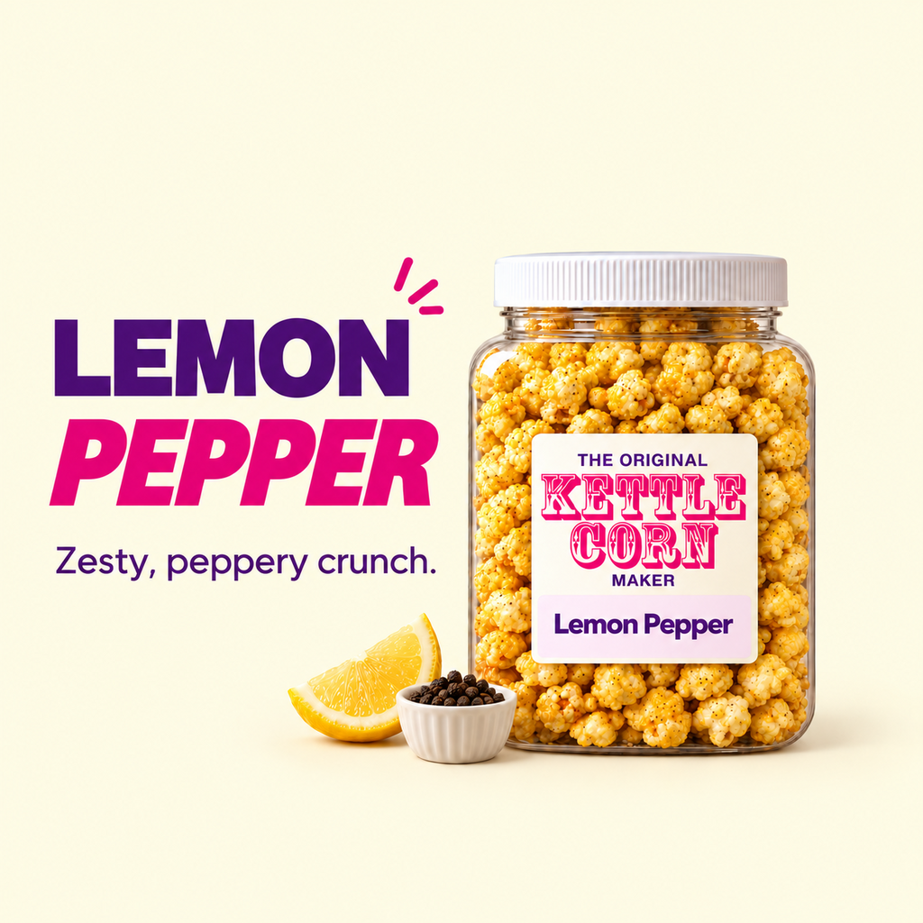 Lemon Pepper kettle corn jar flavor spotlight
